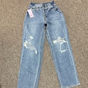 Wild Fable Light Blue Distressed Straight Leg Jeans